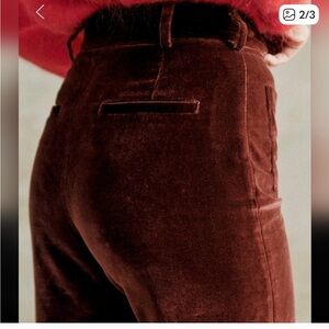 Sezane Marino Trousers Sienna Velvet - Size 4